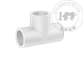 标准壁厚白色PVC管接头 - 等径T型三通接头(全承)