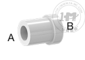 标准壁厚白色PVC管接头 - 变径套管直接头(承插)