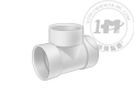 地下下水道与排水管道白色PVC管接头(排水、排污与排气) - 等径T型三通接头(全承)