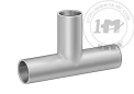 超高抛光金属快夹卫生管接头 - T型三通快夹接头(对接焊)