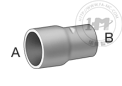 单独包装焊接连接铜管接头 - 变径直接头(内承-内承)